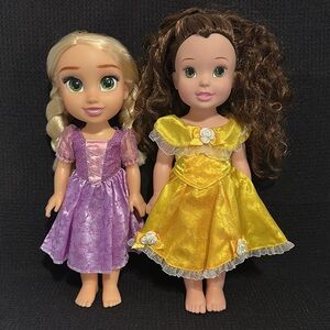 Disney’s Tolly tots Belle doll & Rapunzel Disney dolls lot